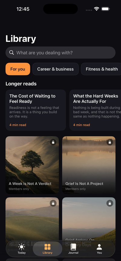 Second Wind — the library of messages and longer reads